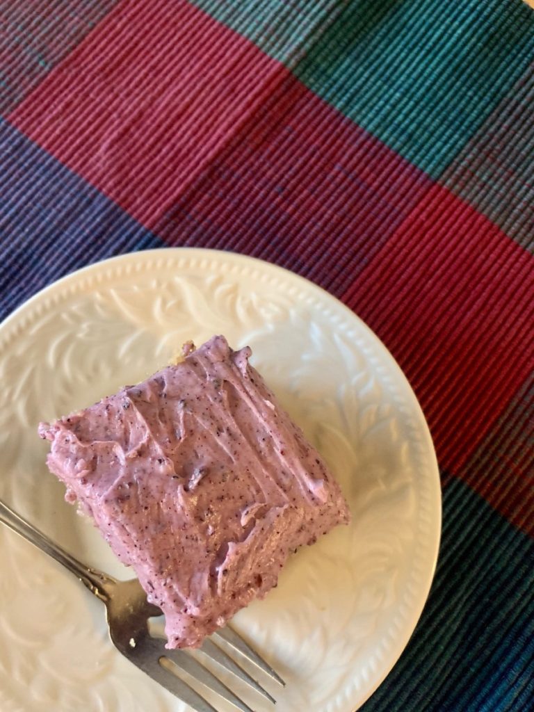 blueberry cherry frosting lemon cake