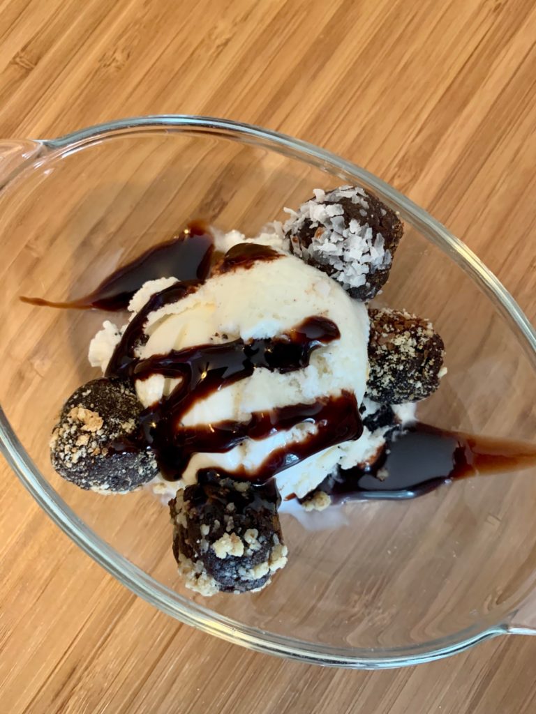 brownie bites ice cream